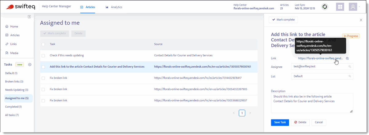 256 Tasks Lists Opening a Link Task.gif