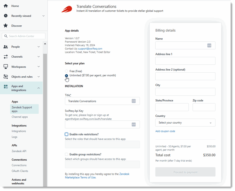 042 Selecting Pricing Plan as Unlimited Total Cost for All Agents.gif